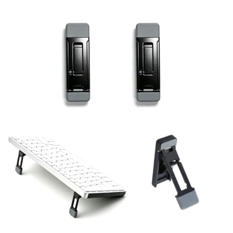 Laptop Stand Bamboo - Keyboard Riser, 2 Pcs Portable Laptop
