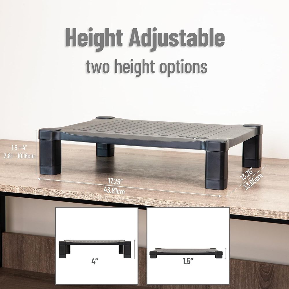 Adjustable Height Monitor Stan - Laptop Stand Bamboo ulasan dan harga