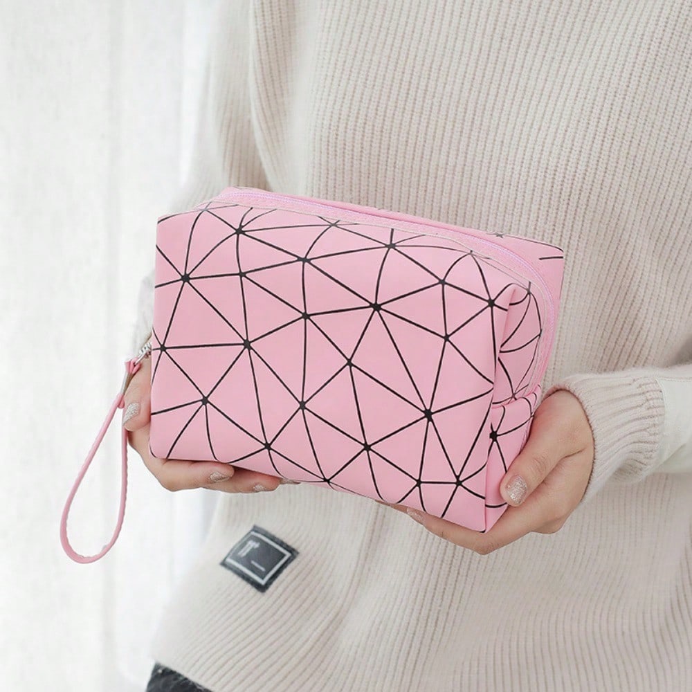 Geometric Luminous Makeup Bag  - Tech Accessories Travel Organizer Pouch ulasan dan harga