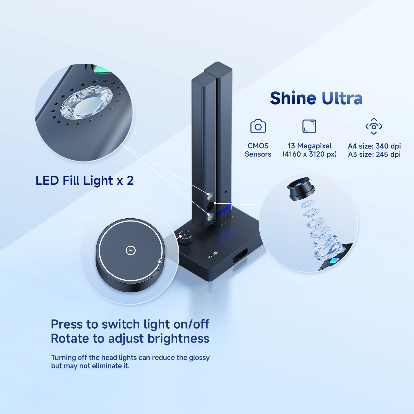 CZUR Shine Ultra Portable 13MP - Document Scanner Portable ulasan dan harga