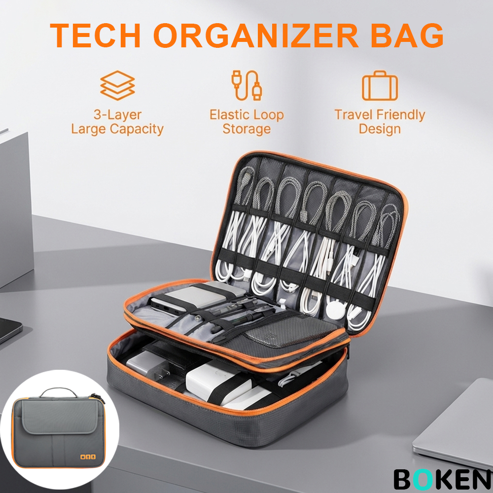 Large Capacity Tech Organizer  - Tech Accessories Travel Organizer Pouch ulasan dan harga