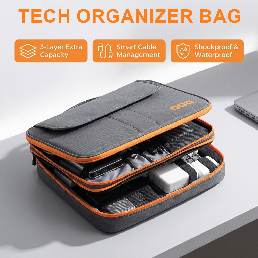 Large Capacity Tech Organizer  - Tech Accessories Travel Organizer Pouch ulasan dan harga