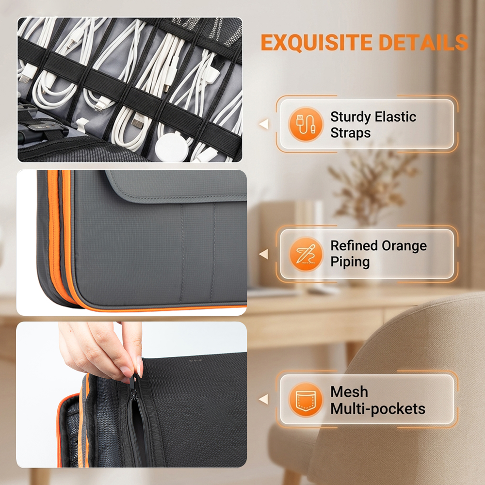 Large Capacity Tech Organizer  - Tech Accessories Travel Organizer Pouch ulasan dan harga