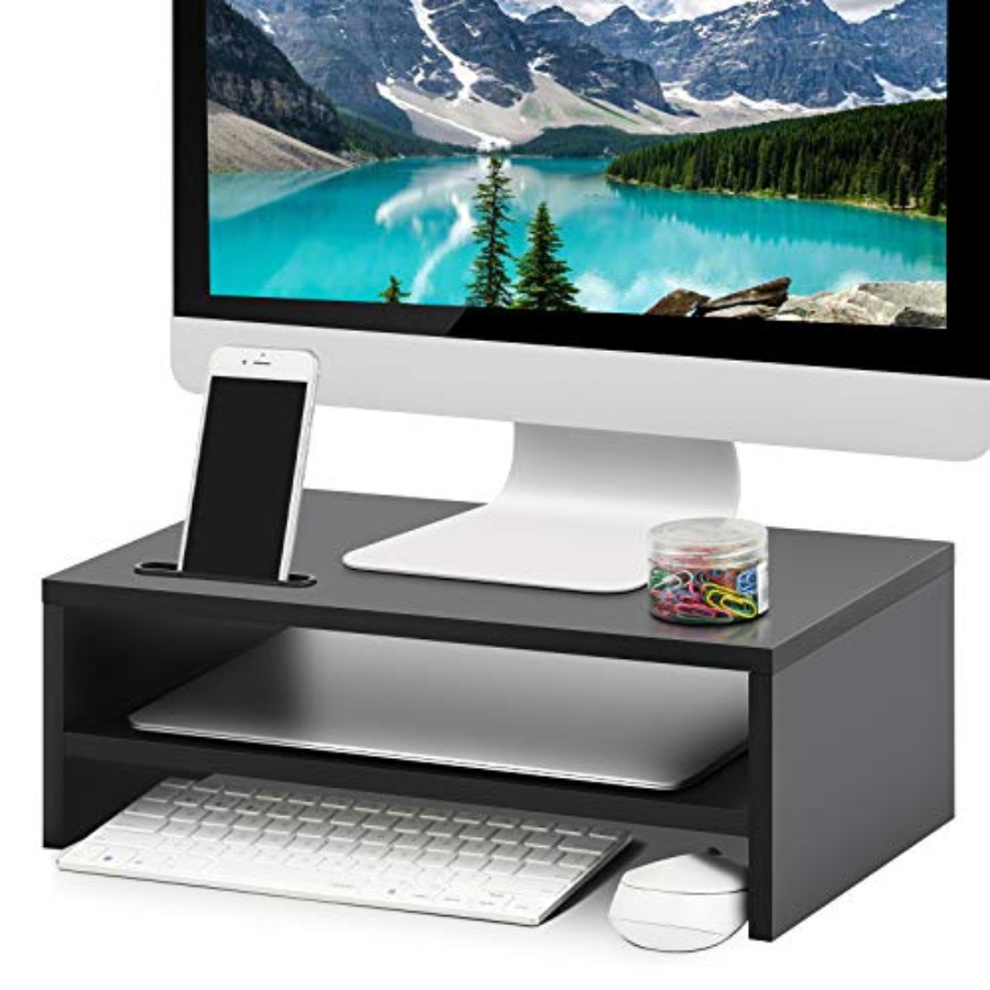 Monitor Stand Riser, 2 Pack 16 - Laptop Stand Bamboo ulasan dan harga
