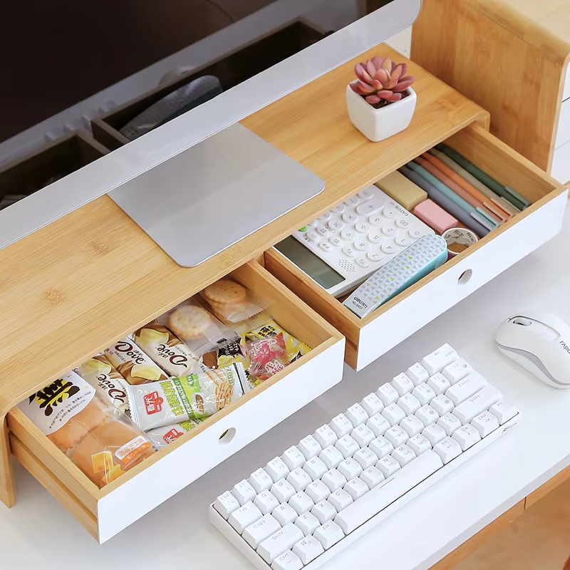Bamboo Laptop Monitor Riser Ec - Laptop Stand Bamboo ulasan dan harga