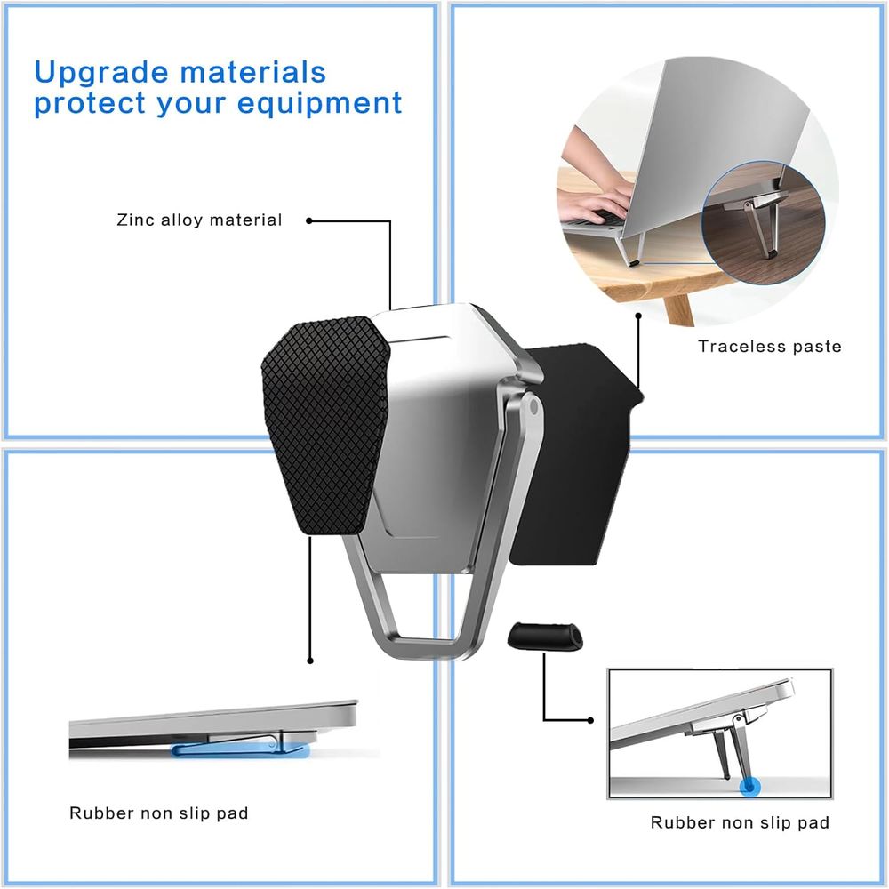 Portable Zinc Alloy Laptop Sta - Laptop Stand Bamboo ulasan dan harga