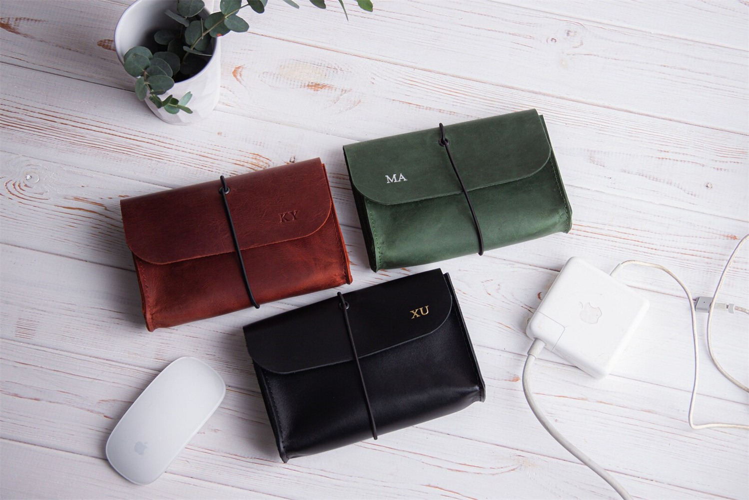 Genuine Leather MacBook Mouse  - Tech Accessories Travel Organizer Pouch ulasan dan harga